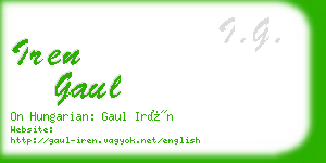 iren gaul business card